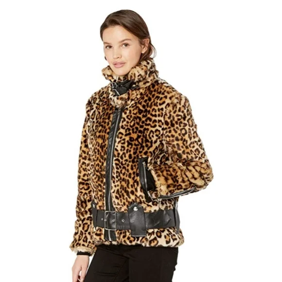 BLANK NYC Note To Self Faux Fur Moto Jacket NEW - Picture 5 of 13